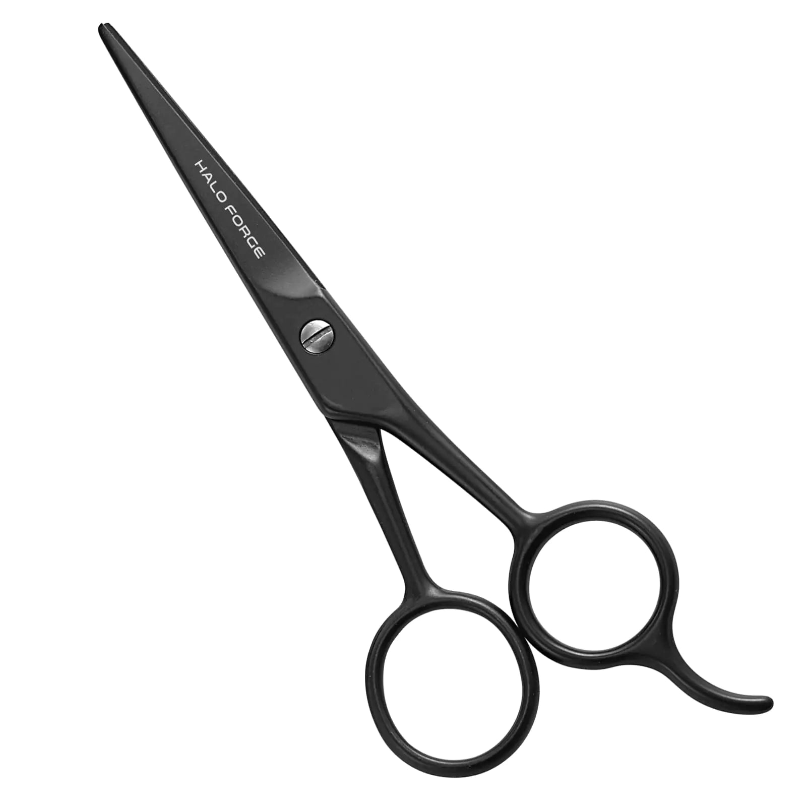 HALO FORGE Professional Mustache and Beard Scissors:  5.5 Inch (Black)