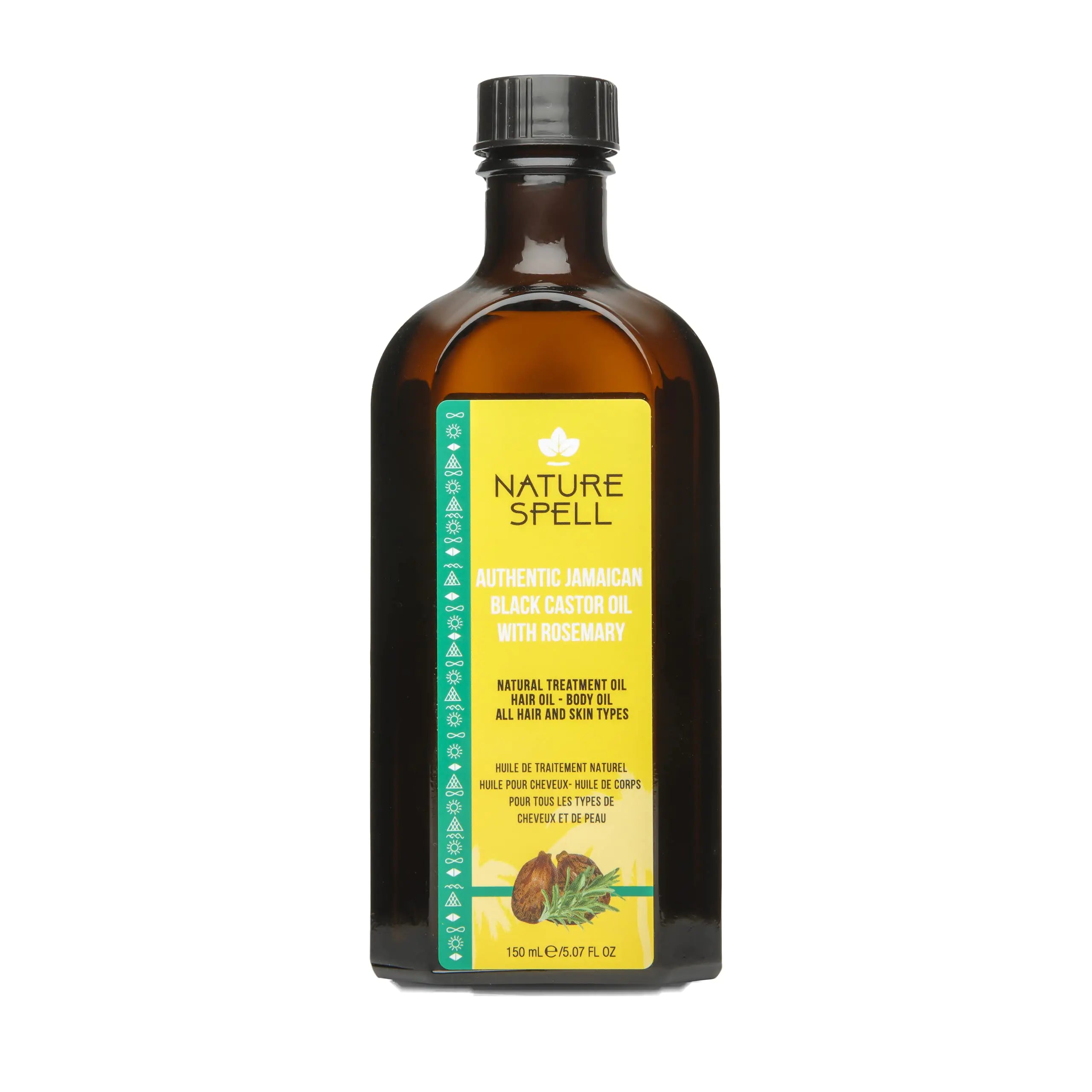 Nature Spell Jamaican Black Castor Oil Infused with Rosemary 5.07 Fl Oz