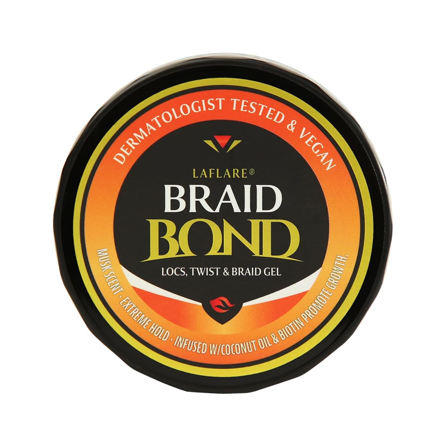 Braid Bond Gel Bulk 14.54 Oz. | Extreme Hold for Natural & Kids Hair, Vegan, Nourishing, Braiding Hair, Twist Hair. (Musk)