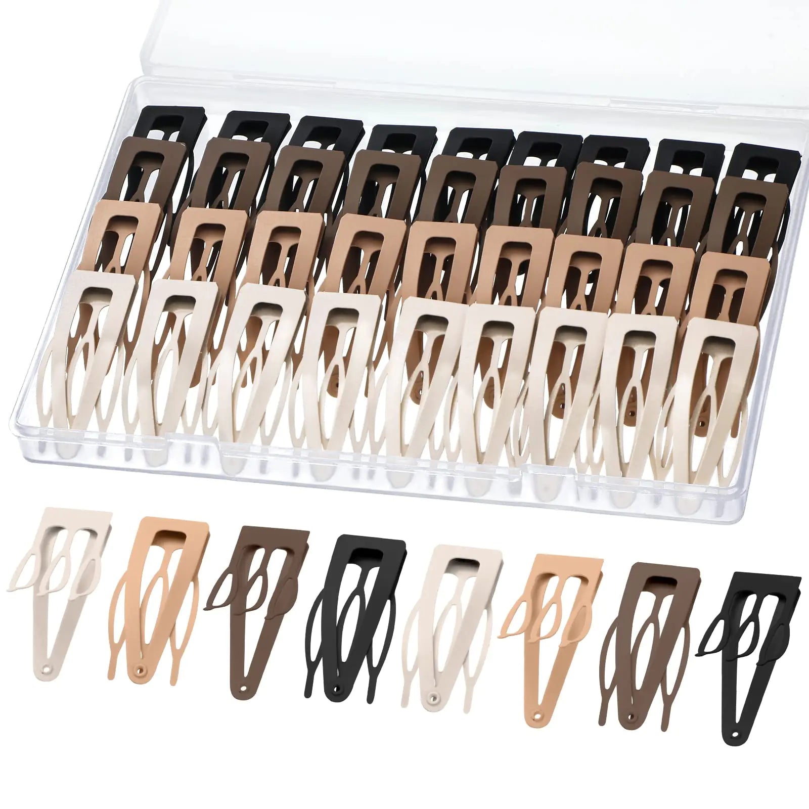 60 Pieces Double Grip Hair Clips Metal Hair Clips