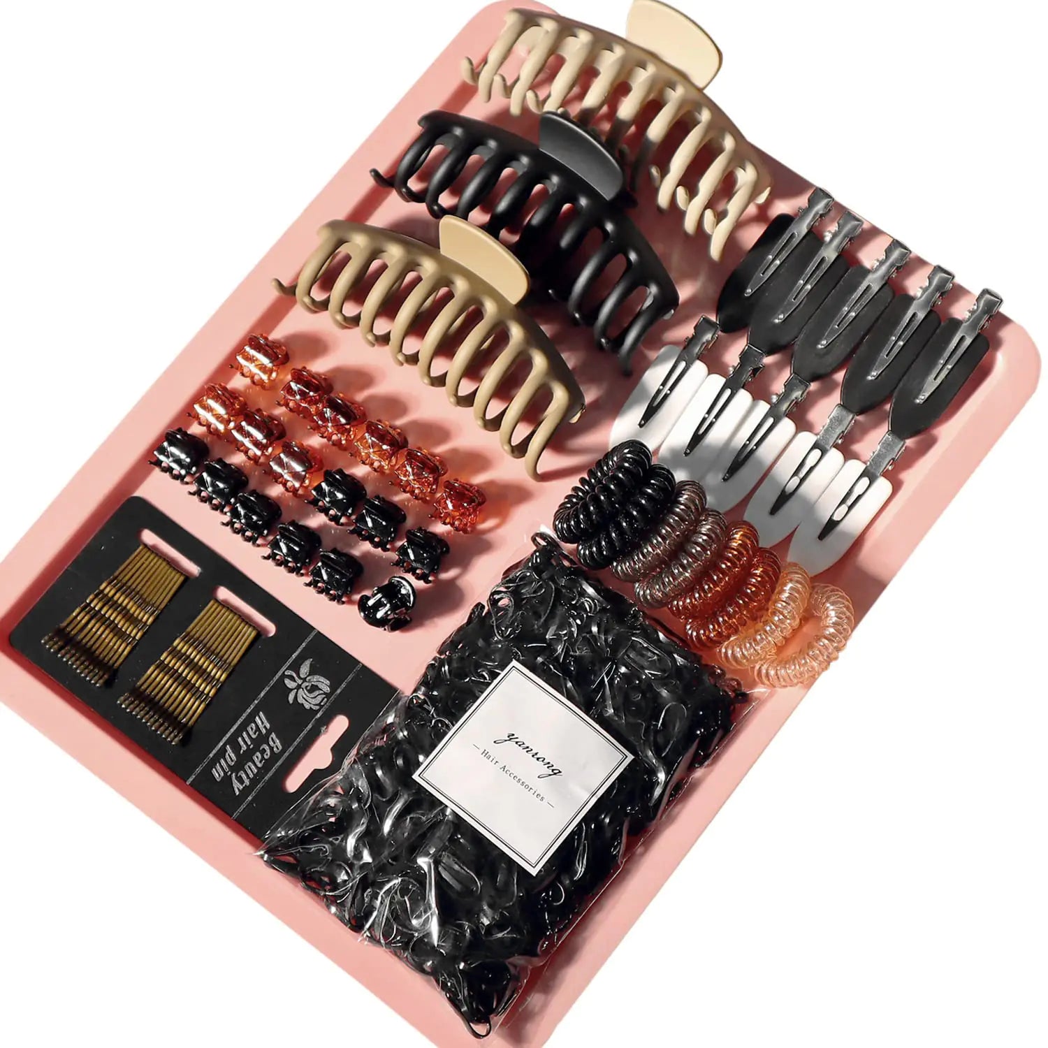 YANRONG Brown Hair Accessories Set Women Girls (1065PCS）